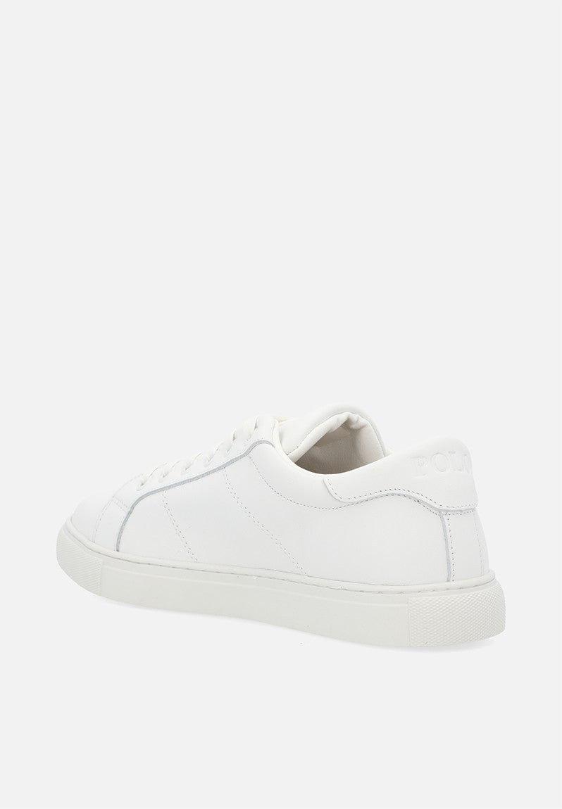 Polo Ladies Classic Leather Sneakers In White