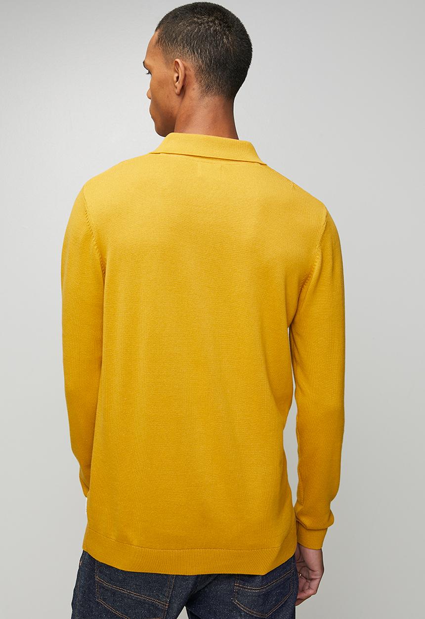 Ben Sherman Knit Sportshirt In Dijon