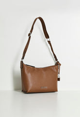 Guess Maleena Convertible Top Zip Bag In Cognac