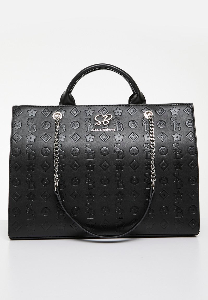 Sissyboy Bg665 Large Tote Bag With Debossed Sb Pat