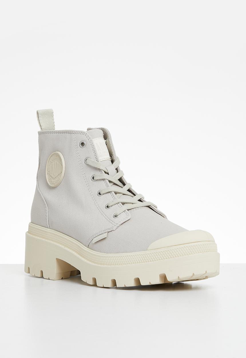 Palladium Womens Pallabase Twill Shoes In Moonstruck