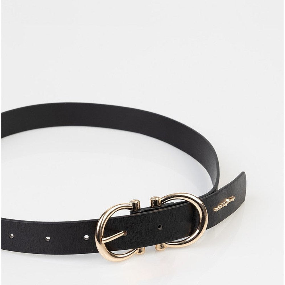 Sissy Boy Baily Fashion Belt With Twin Buckle In Black