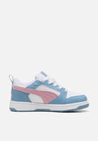 Puma Kids Rebound V6 Lo Ps Shoes White/Poised Pink/Cool Blue