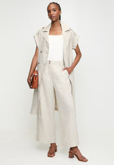 Polo Wmn Nia Linen Pant Stone