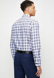 Polo Mens Long Sleeves Gingham Shirt Blue