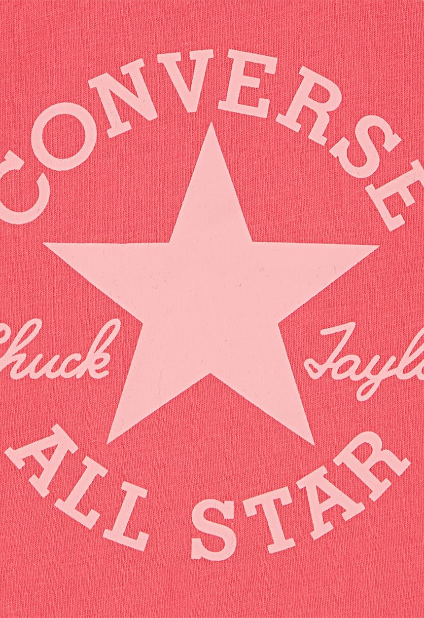 Converse Girls Dissected Chuck Patch T-Shirt In Cherry Balm