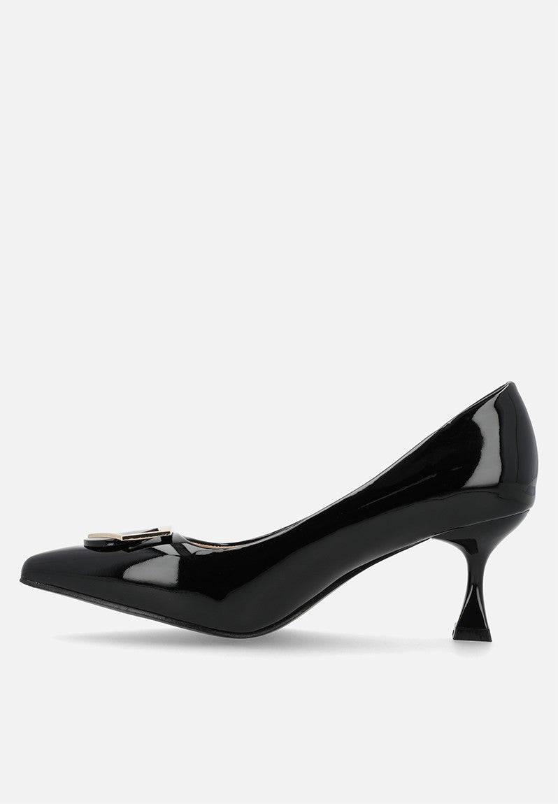 Plum Ladies Alma Heels In Black