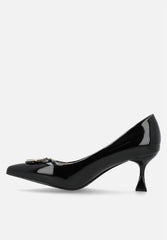 Plum Ladies Alma Heels In Black