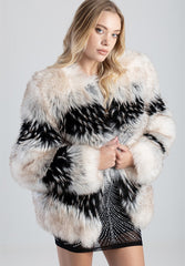 Sissyboy Faux Fur Black Combination Jacket