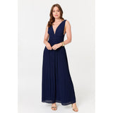 Stella Morgan Ladies Pleated Dress In Navy