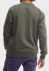 Jeep Mens Core Applique Fleece Crewneck Green