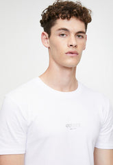 Guess Mens Aidy Cn Ss Tee White