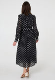 Stella Morgan Long Sleeve Button Through With Collar In Black