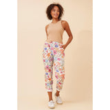 Stella Morgan Ladies Trousers In White Multi