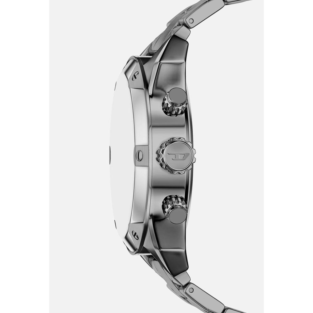 Diesel Mens Spiked Metal Steel Watch In Gunmetal