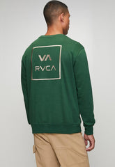 Rvca Mens All The Ways Crew Grass Green