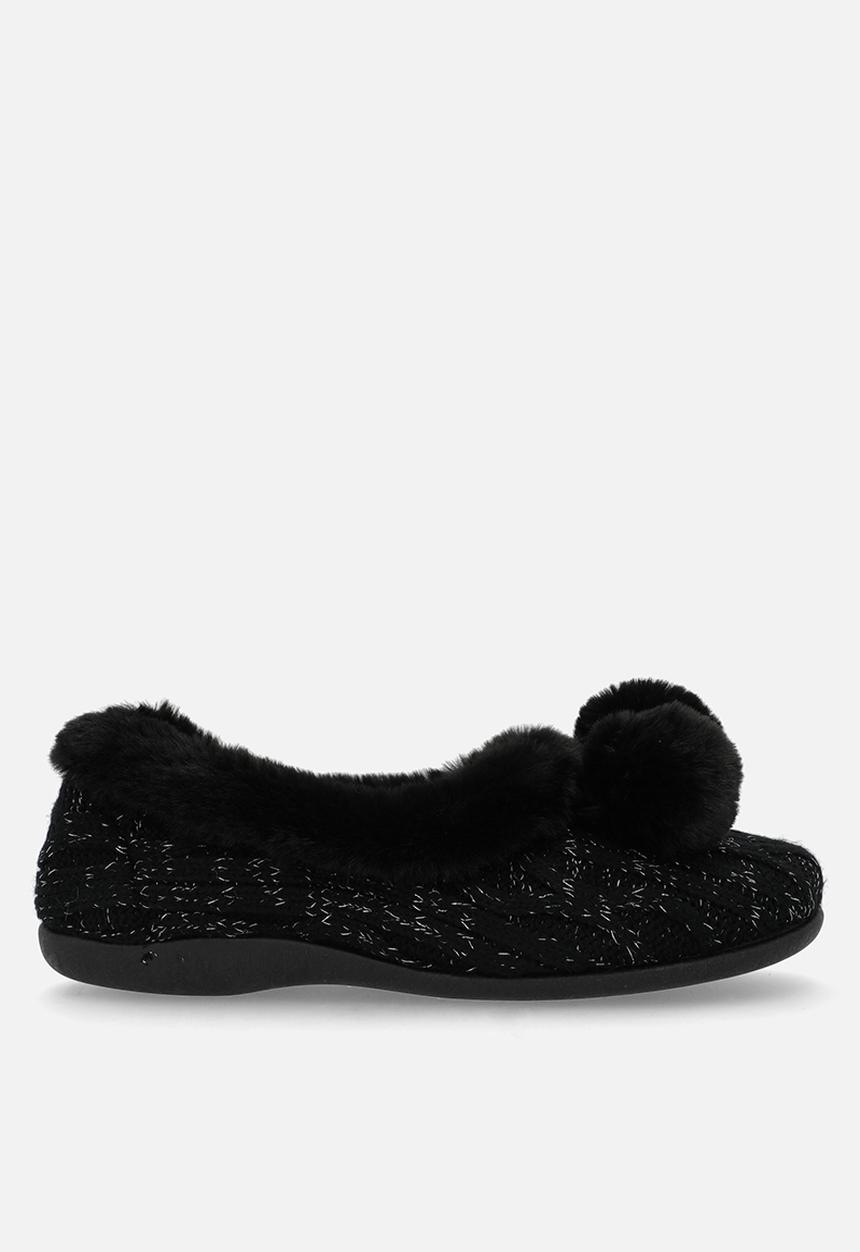 Hush Puppies Ladies Chloe Slippers In Black
