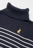 Polo Girls Debbie Polo Neck Pullover In Navy