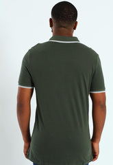 Guess Mens Tipped Core Polo Green