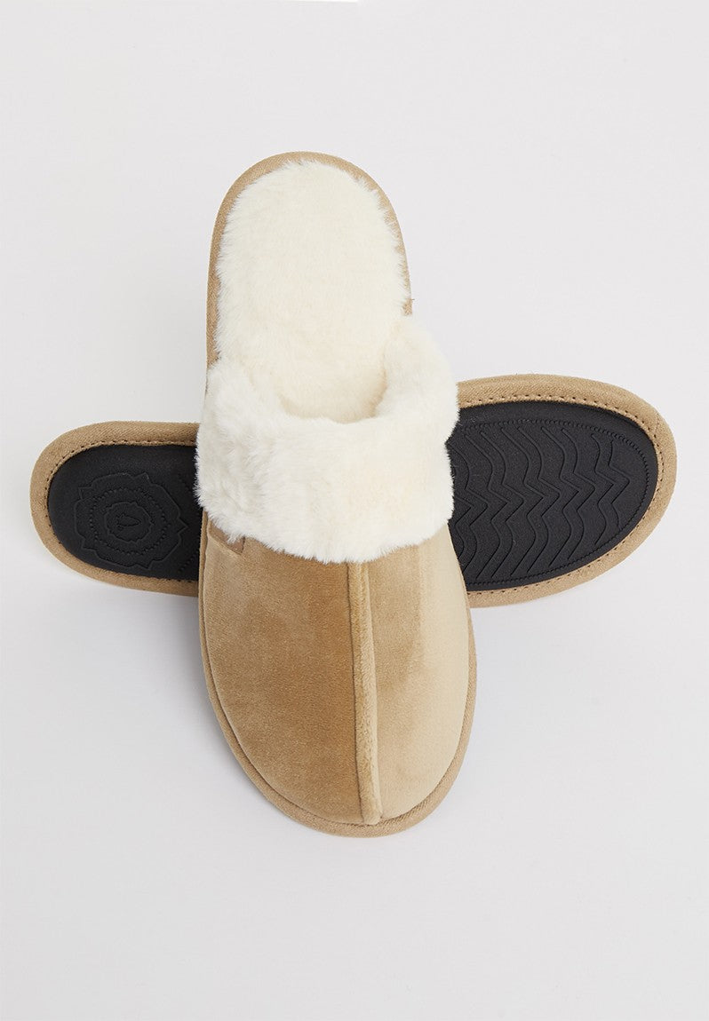 Hush Puppies Ladies Lunara Slippers In Tan