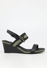 Butterfly Feet Ladies Shani 12 Heels In Black and Green