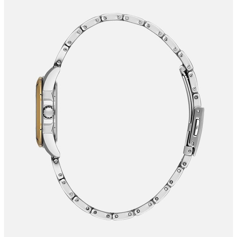 Daniel Klein Womens Green Dial Watch In Gold & Silver