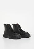 Pierre Cardin Kids Riley Cleated Black Boots