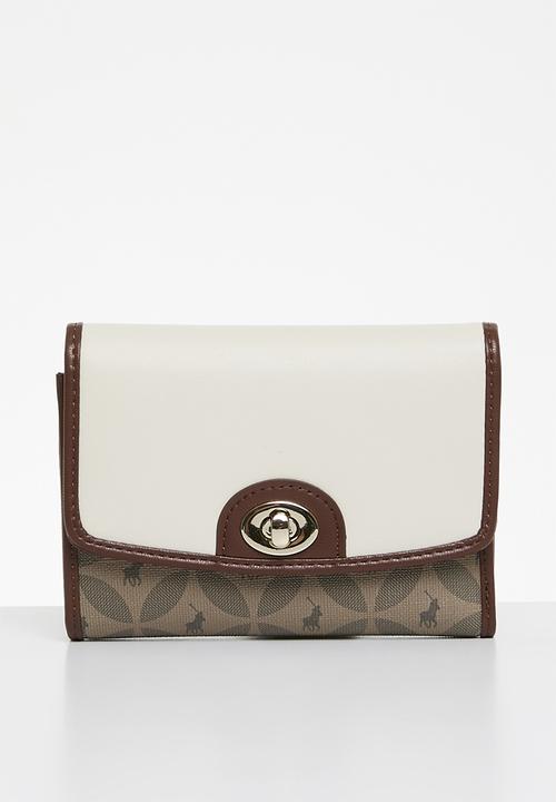 Polo Preston  Compact Trifold Purse  Tan