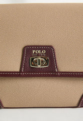 Polo Womens Cabana Flapover Sling Bag In Beige