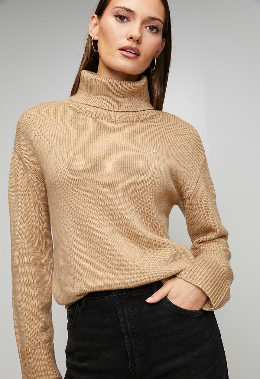 Polo Womens Relaxed Jersey In Oatmeal