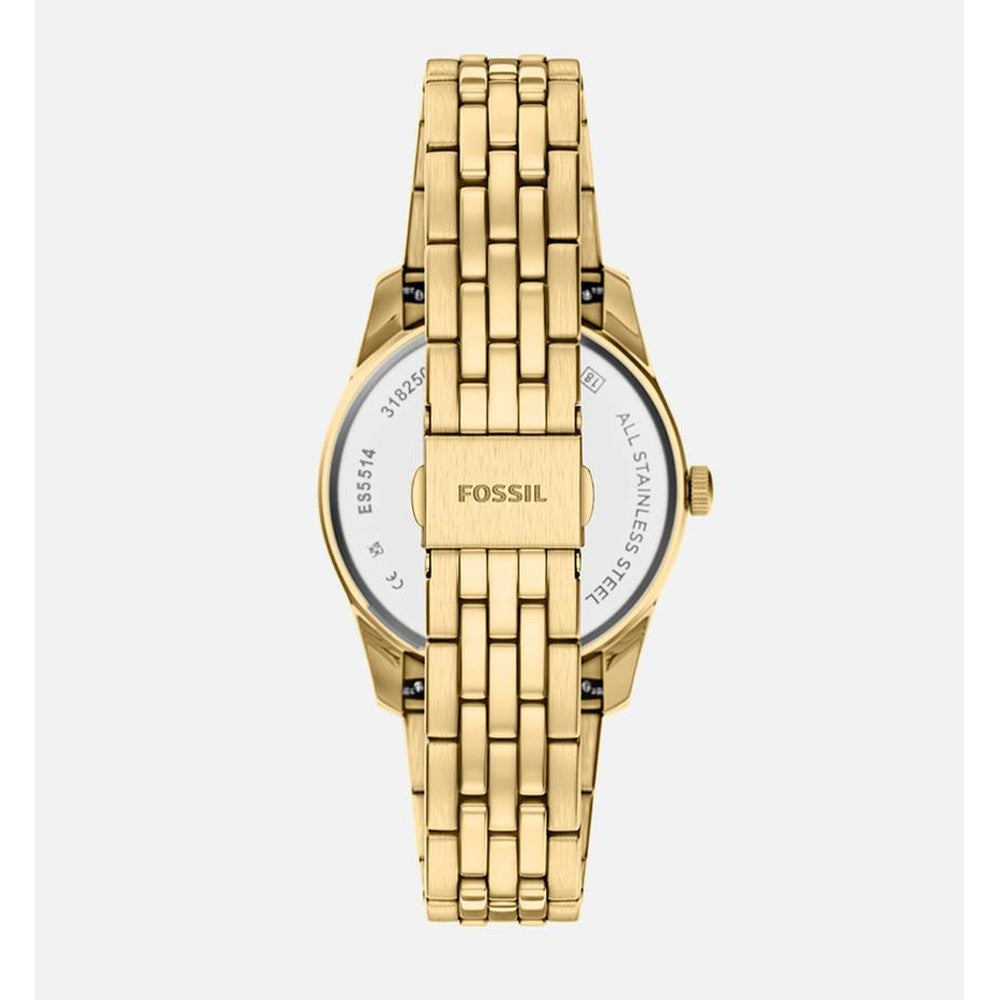 Fossil Ladies Scarlette 3 Handed Watch In Gold