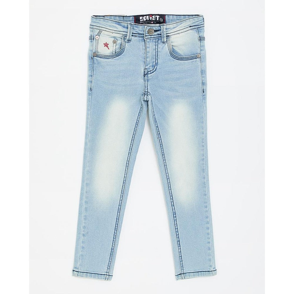 Soviet Boys Lavish Fashion Skinny Denim Jeans In Light Indigo