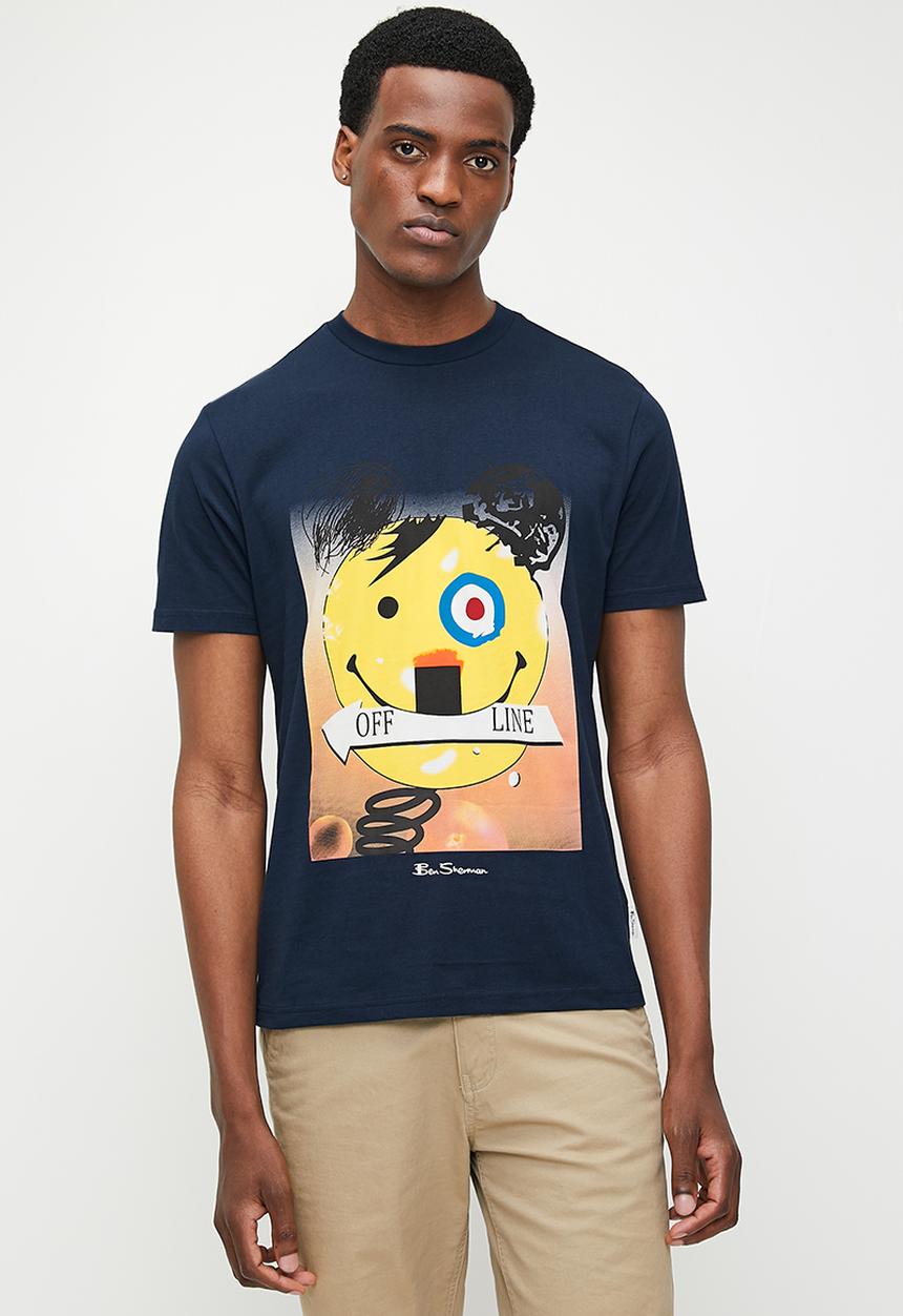 Ben Sherman Mens Off Line T-Shirt In Navy