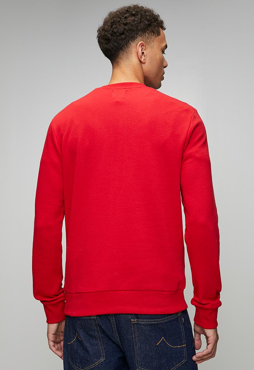 Ben Sherman Target Crew Sweater In Red