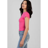 Sissy Boy Womens Wild Heart Baby T-Shirt In Bright Pink
