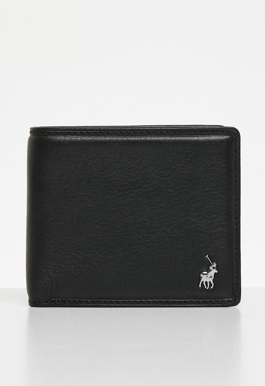 Polo Billfold Wallet With Coin Insert In Black