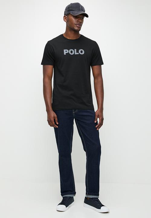 Polo HD Logo Printed T-Shirts For Men In Black
