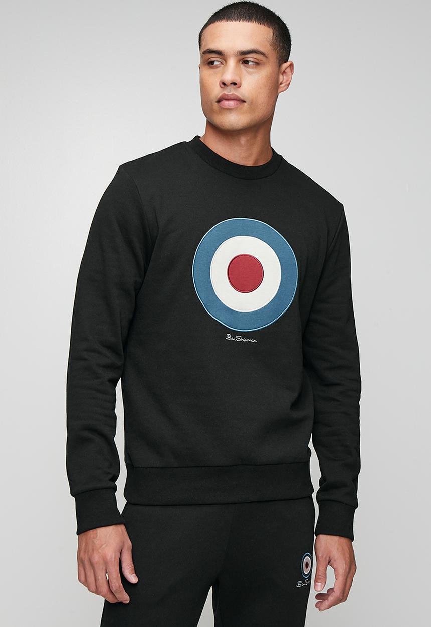 Ben Sherman Mens Target Crew Sweater In Black
