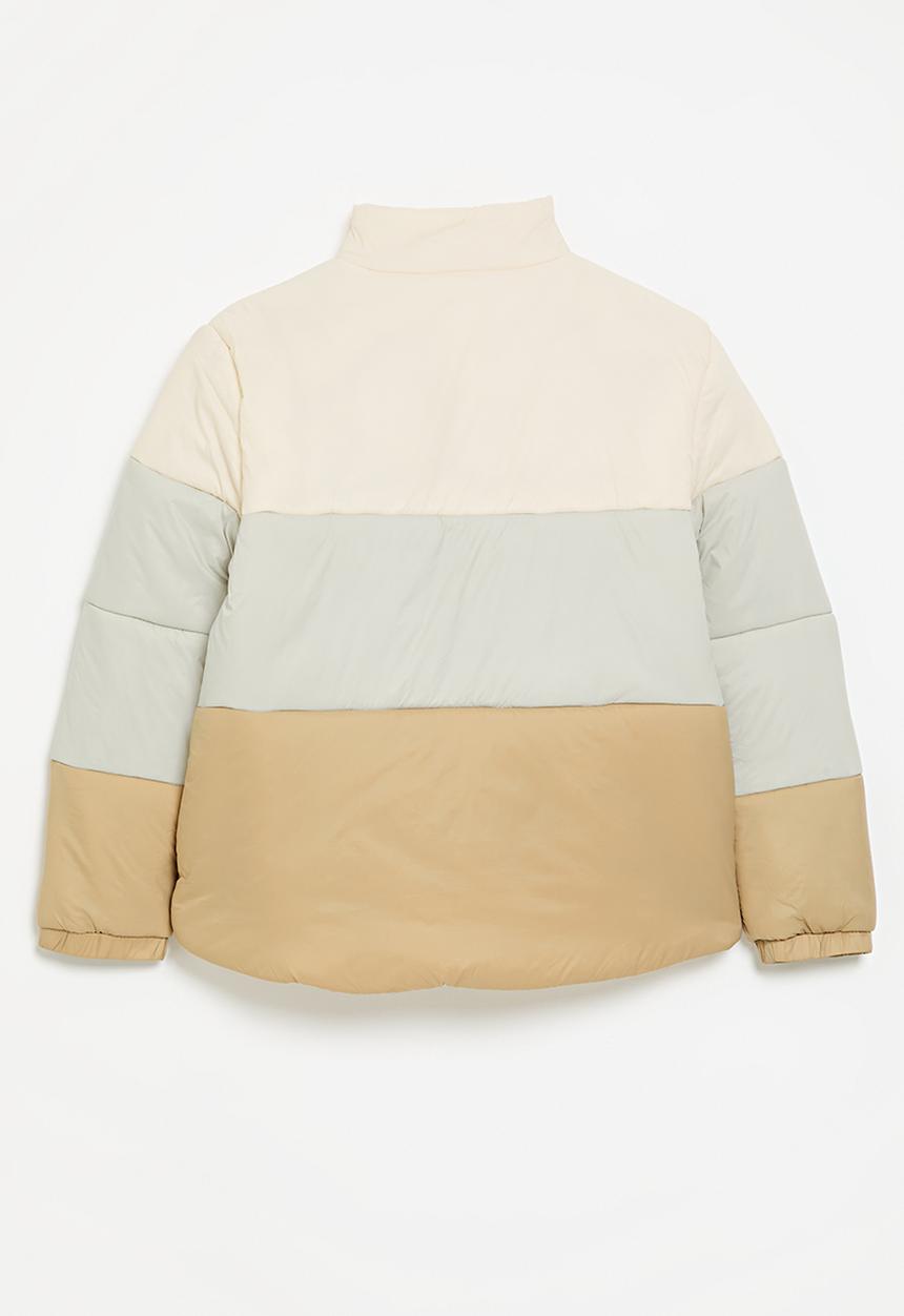 Polo Girls Bailey Colour Blocked Puffer Jacket In Multi