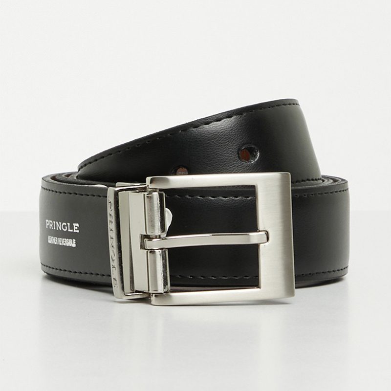Pringle Mens Cedric Reversible Belt In Black