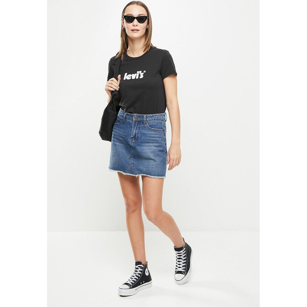 Levis The Perfect Seasonal Poster Logo T-Shirt In Black