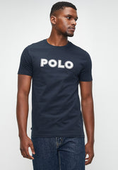 Polo Crew Neck HD Printed Tshirt For Men In Navy
