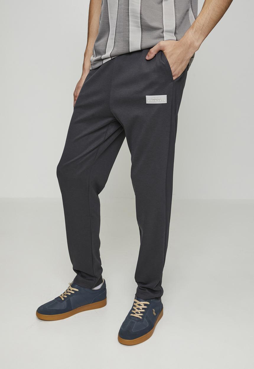 Polo Mens Sport Ribbed Jogger In Charcoal
