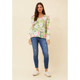 Stella Morgan Viscose Blend Long Sleeve Neck Knitwear Top Green