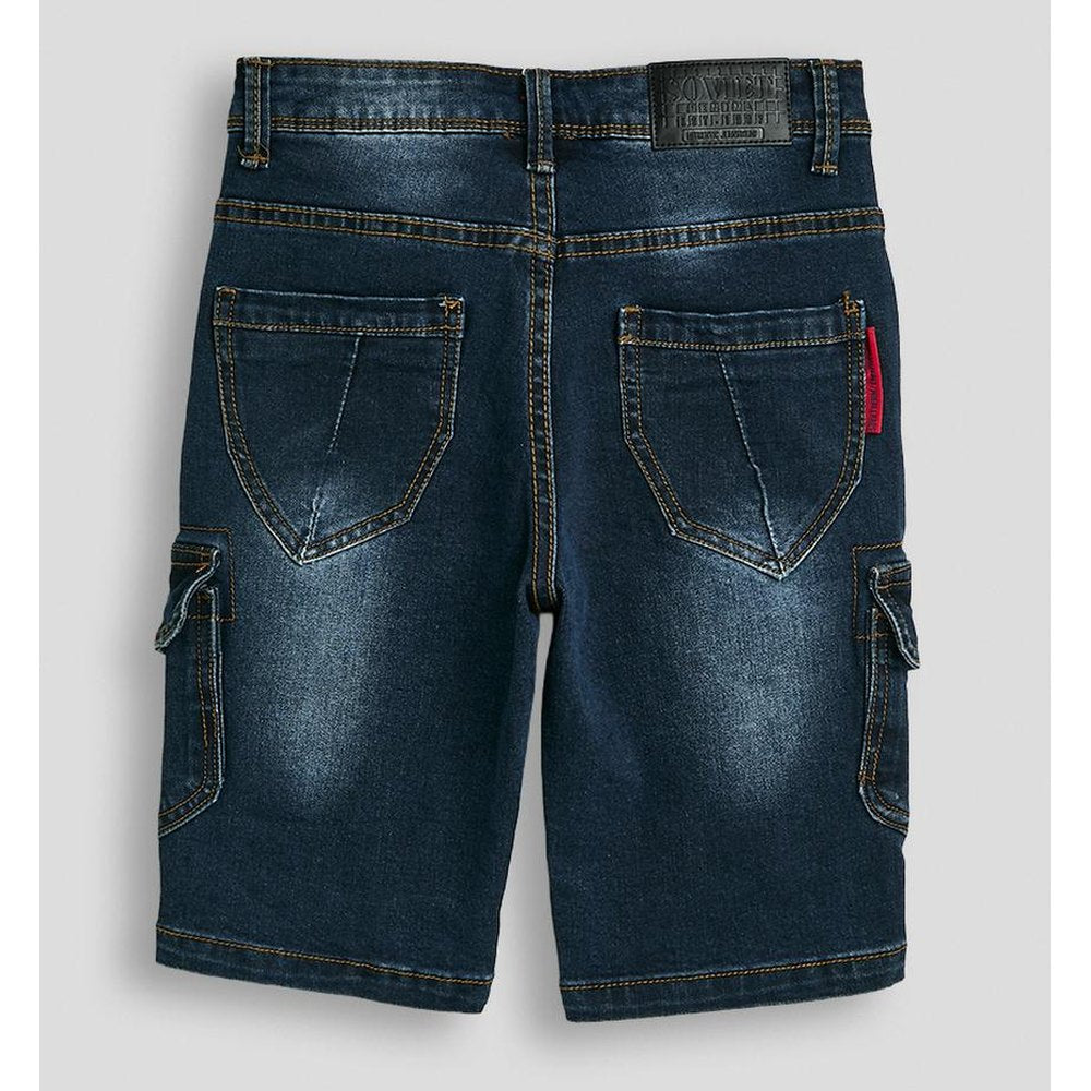 Soviet Boys Mighty Fashion Denim Cargo Short In Indigo