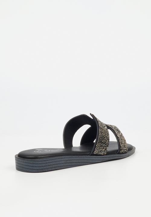 Butterfly Feet Ladies Jacey 1 Black Sandals