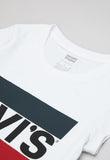 Levis Girls Sportwear Half Sleeve T-Shirt In White