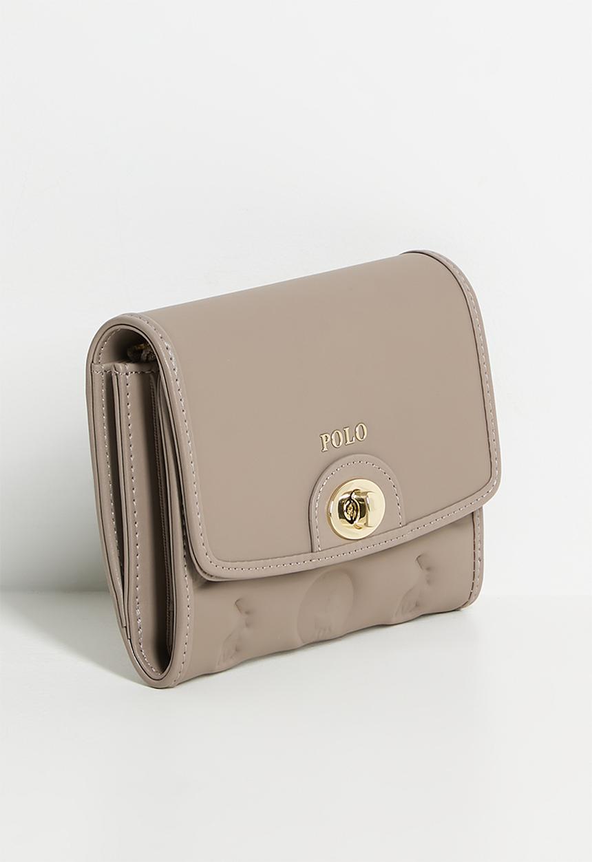 Polo Womens Luna Trifold Purse In Mushroom
