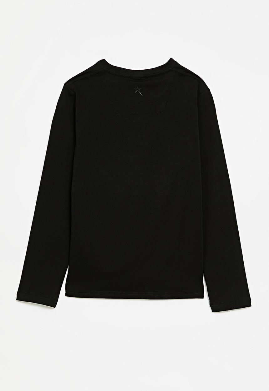 Soviet Boys Kobi Long Sleeves Crew Neck T-Shirts In Black