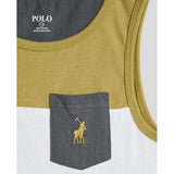 Polo Boys Jude Colour Blocked Sleeveless Vest In Gunmetal/Gold/White